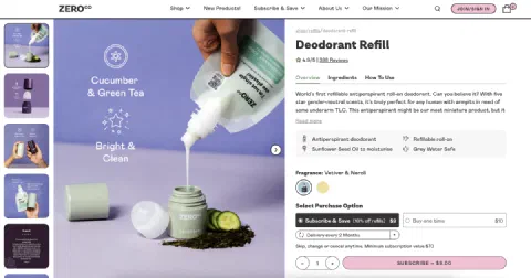 Zero Co Shopify Website